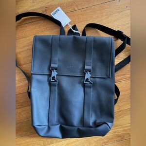 Rains Black Backpack